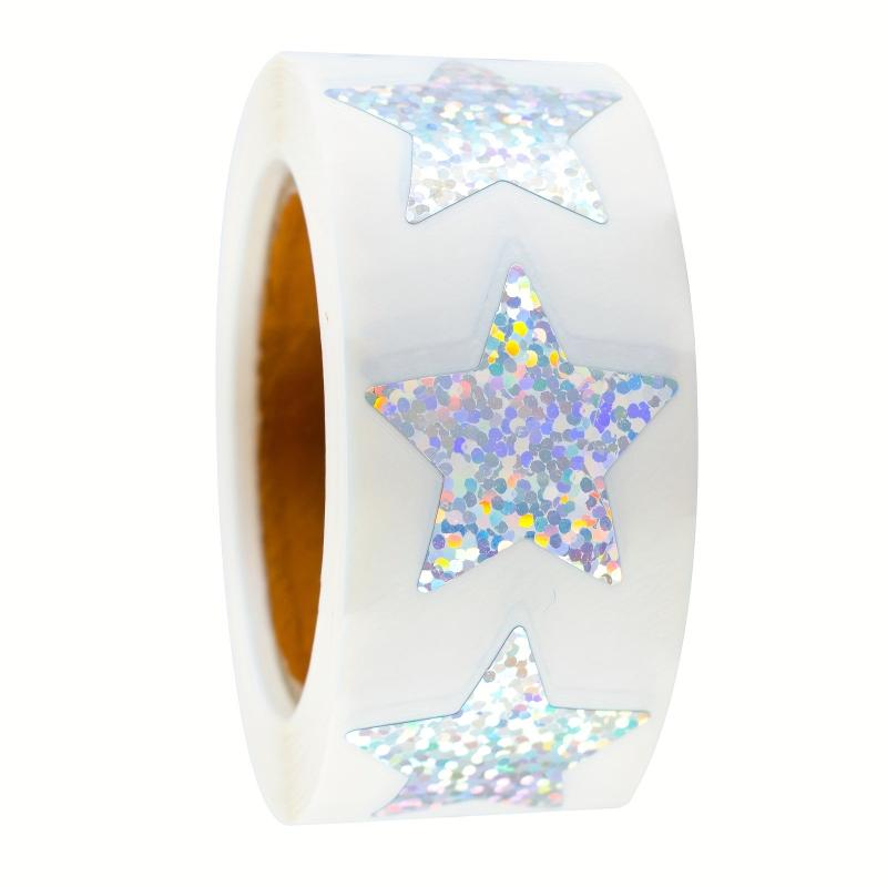 500pcs 2.54cm Holographic Metallic Glitter Foil Stickers