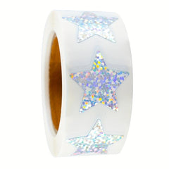 500pcs 2.54cm Holographic Metallic Glitter Foil Stickers