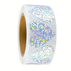 500pcs 2.54cm Holographic Metallic Glitter Foil Stickers
