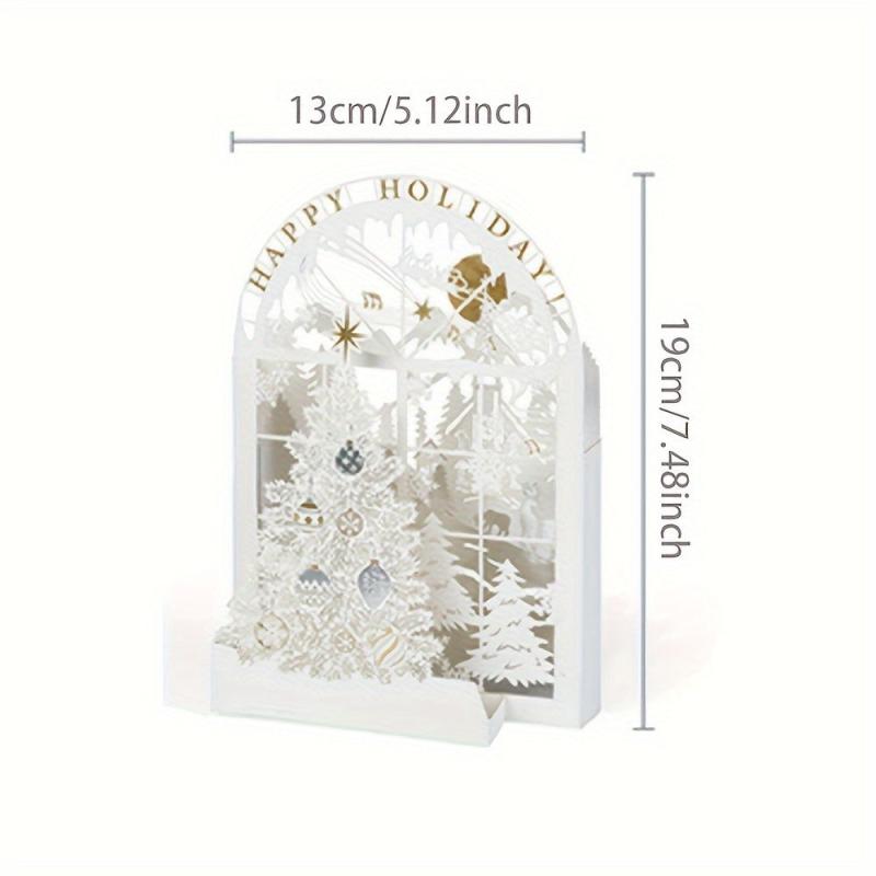 3D Christmas Laser Greeting Card - Blessing Ornament Navidad Decor
