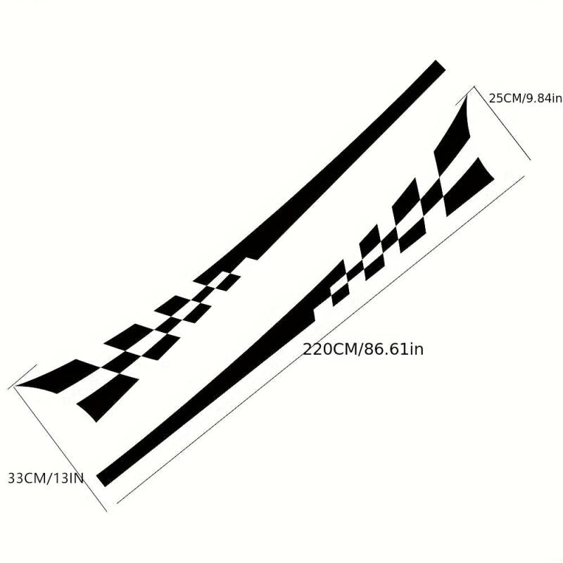 2pcs Racing Stripes Camouflage Vinyl Film Car Wrap