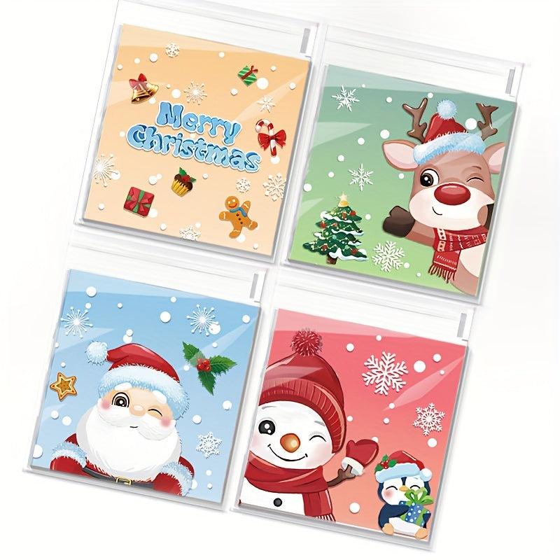 100pcs Christmas Baking Packaging Biscuit Bag Mooncake Biscuit Bag
