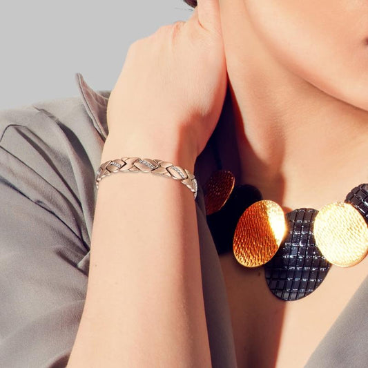 Lymph Drainage Magnetic Bracelet for Women Titanium Steel