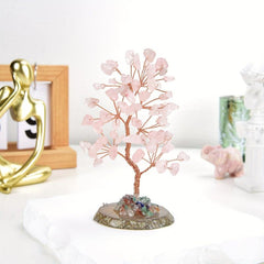 Crystal Stone 7 Chakra Healing Money Tree Home Office Desk Decor