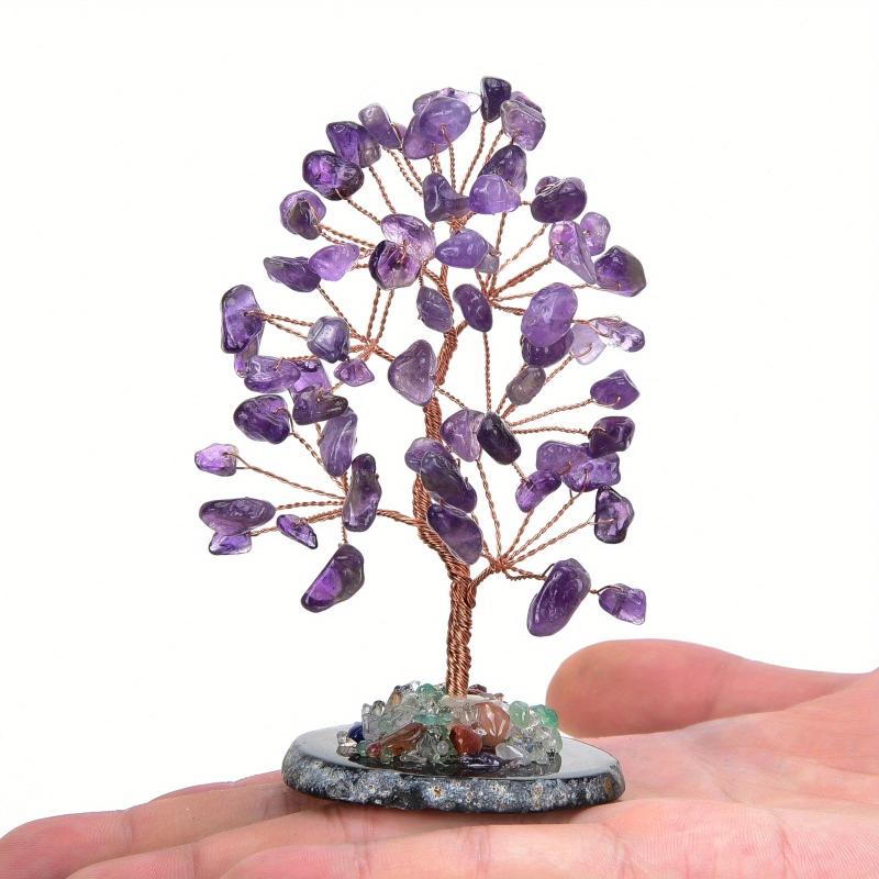 Crystal Stone 7 Chakra Healing Money Tree Home Office Desk Decor