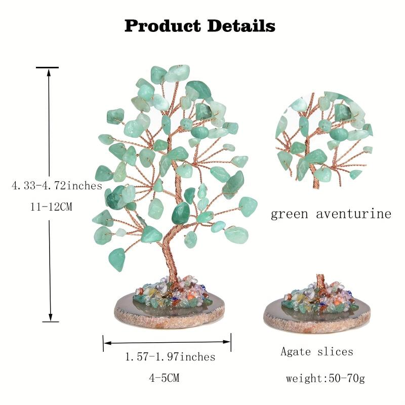 Crystal Stone 7 Chakra Healing Money Tree Home Office Desk Decor