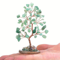 Crystal Stone 7 Chakra Healing Money Tree Home Office Desk Decor
