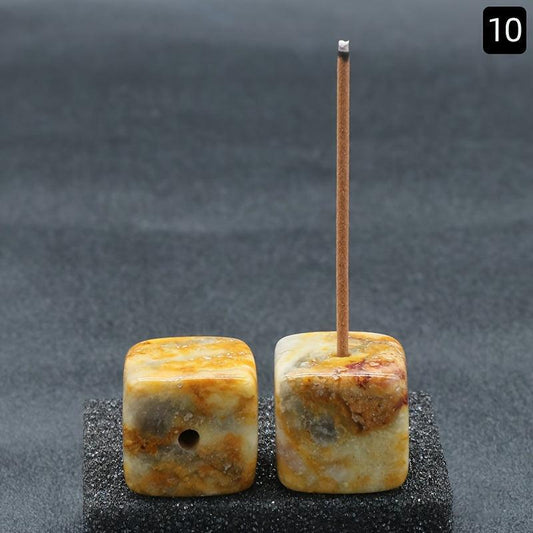 Natural Stone Incense Burner Rack Square DIY Mini Incense Burner