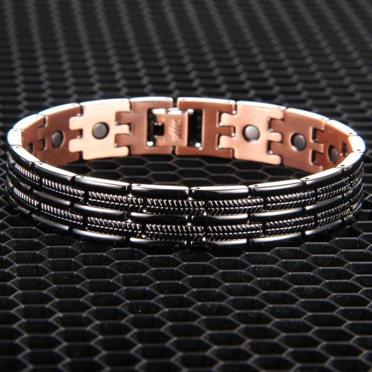 Men's Copper Bracelet Magnetic Adjustable Link Jewelry Gift