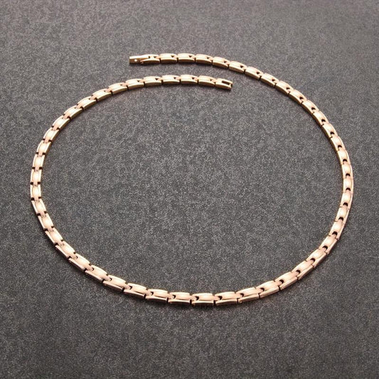 Women's Stainless Steel Magnetic Necklace - Adjustable Chain with Magnets