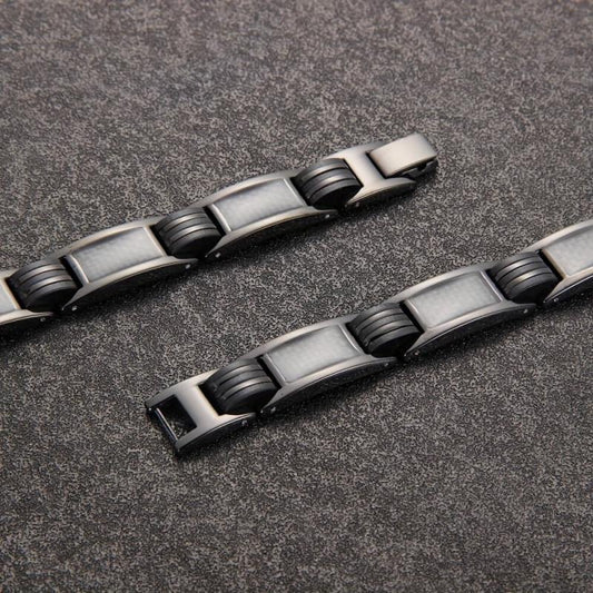 Men's Titanium Magnetic Bracelet Double Raw Magnetic Adjustable