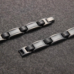 Men's Titanium Magnetic Bracelet Double Raw Magnetic Adjustable
