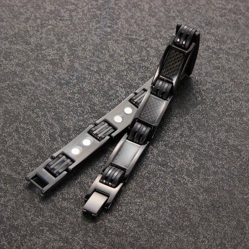 Men's Titanium Magnetic Bracelet Double Raw Magnetic Adjustable