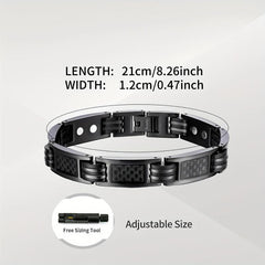 Men's Titanium Magnetic Bracelet Double Raw Magnetic Adjustable