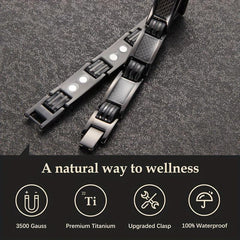 Men's Titanium Magnetic Bracelet Double Raw Magnetic Adjustable