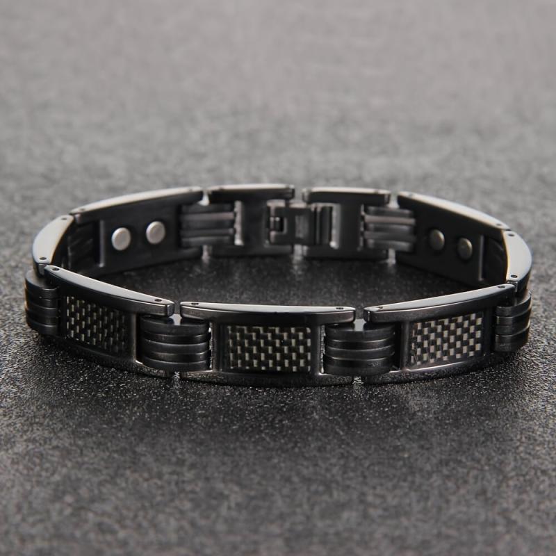 Men's Titanium Magnetic Bracelet Double Raw Magnetic Adjustable