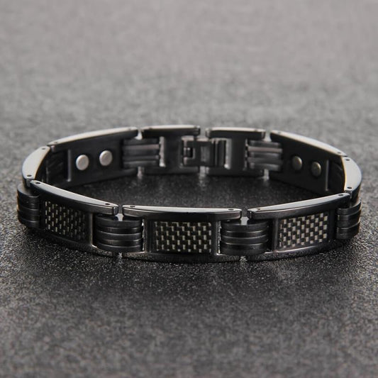Men's Titanium Magnetic Bracelet Double Raw Magnetic Adjustable
