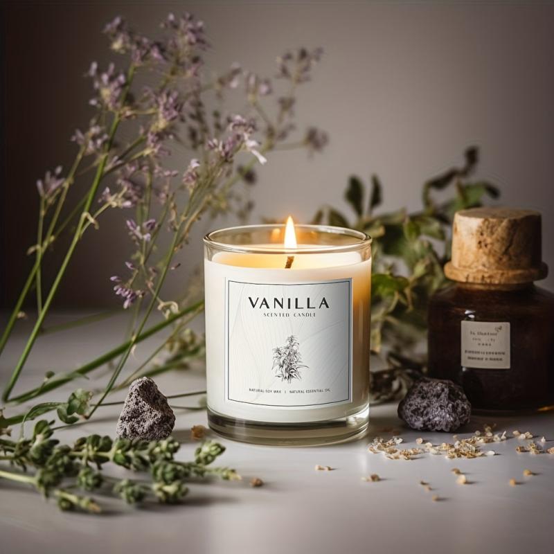 1pc 5 6 Oz Vanilla Aromatherapy Candle Jar Gift