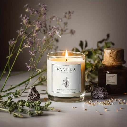 1pc 5 6 Oz Vanilla Aromatherapy Candle Jar Gift