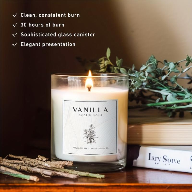 1pc 5 6 Oz Vanilla Aromatherapy Candle Jar Gift