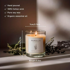 1pc 5 6 Oz Vanilla Aromatherapy Candle Jar Gift