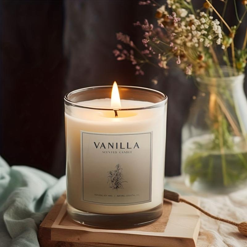 1pc 5 6 Oz Vanilla Aromatherapy Candle Jar Gift