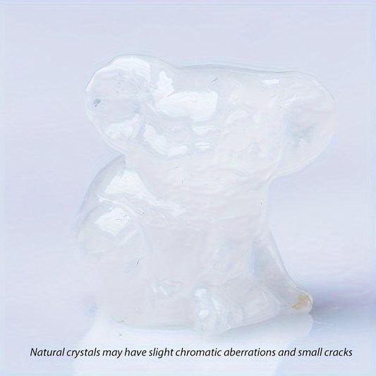 Natural Crystal Koala Hand Carving Craft Stone Kola Home Decor