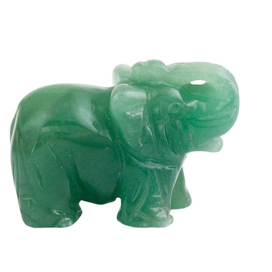 Natural Golden Tiger's Eye Elephant Guardian Statue Figurine 1.5 Inch