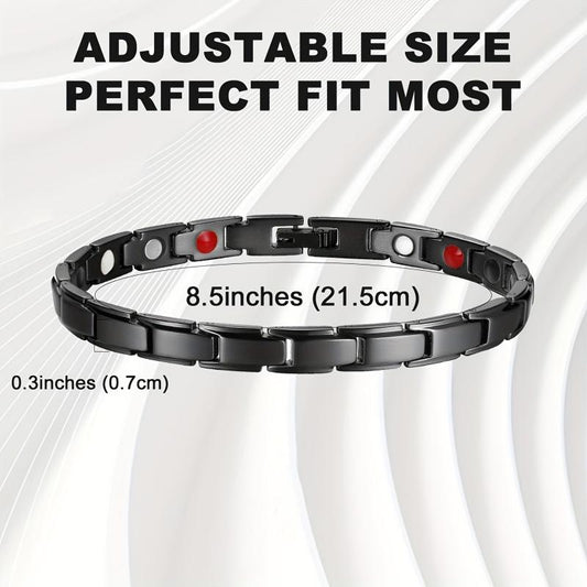 2pcs Women's Magnetic Bracelets & Copper Rings Set