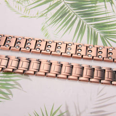 Men's 3X Strength Copper Magnetic Bracelet, Pure Copper, 3 Row Neodymium Magnets