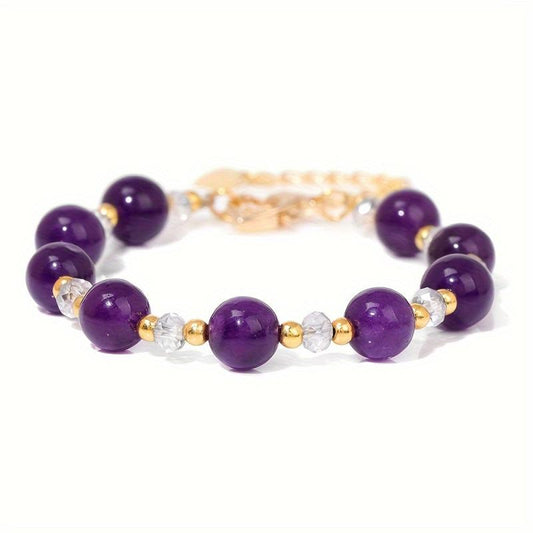 Natural Amethyst Hand Bracelet Energy Stone Bracelet Women's Bracelet