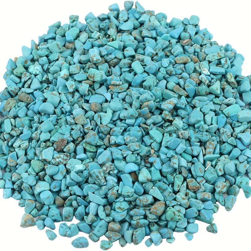 50g 100g Howlite Turquoise Chips Polished Tumbled Stones for Healing Decoration
