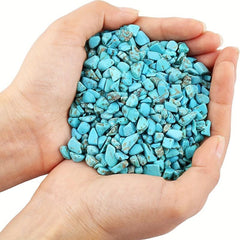 50g 100g Howlite Turquoise Chips Polished Tumbled Stones for Healing Decoration