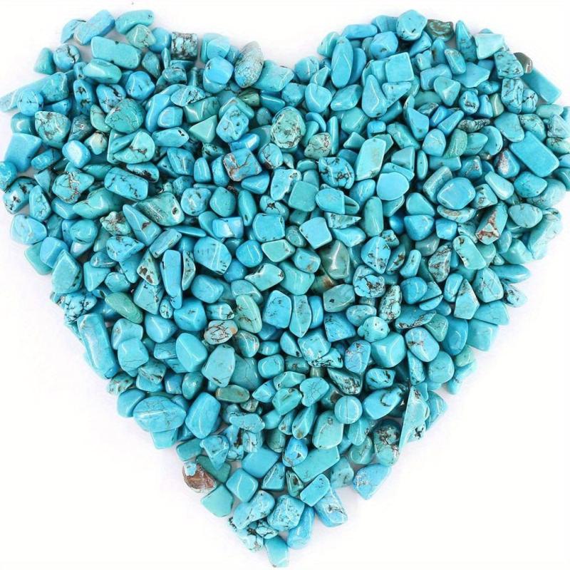 50g 100g Howlite Turquoise Chips Polished Tumbled Stones for Healing Decoration