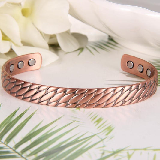 Copper Magnetic Bracelet 3500 Gauss Magnets Cuff Bangle
