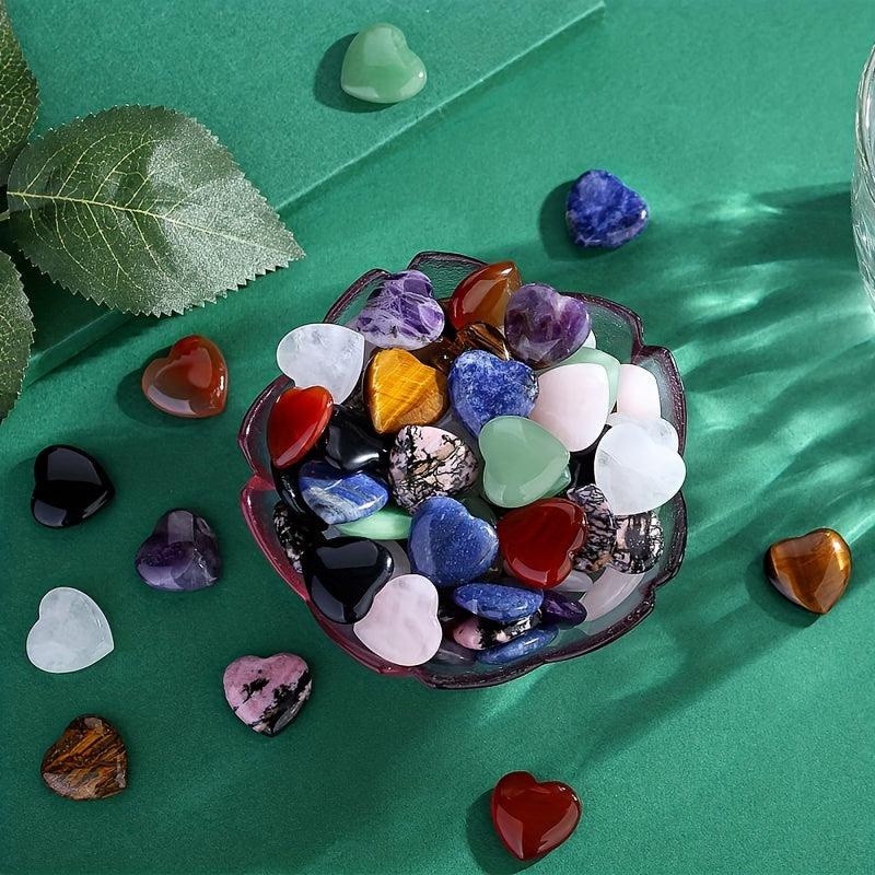 Natural Rose Quartz Amethyst Love Stone Set 2.03 cm