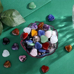 Natural Rose Quartz Amethyst Love Stone Set 2.03 cm