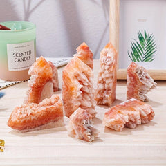 Natural Red Crystal Healing Stone Raw Sanding Column
