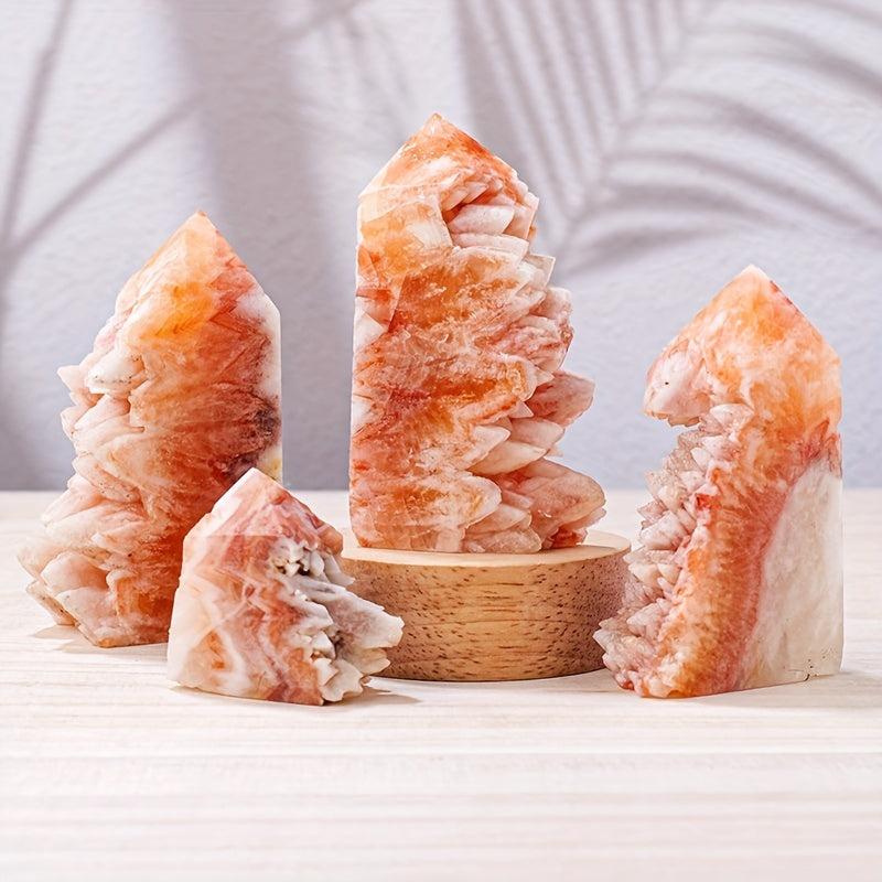 Natural Red Crystal Healing Stone Raw Sanding Column