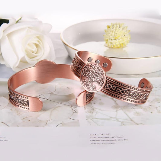 Men's Copper Magnetic Bracelet Wide Cuff Bangle