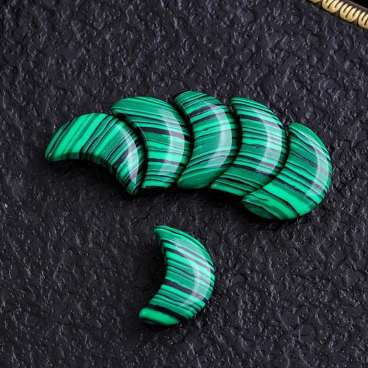 Natural Stone Moon Malachite Healing Energy DIY Jewelry Bracelet Necklace