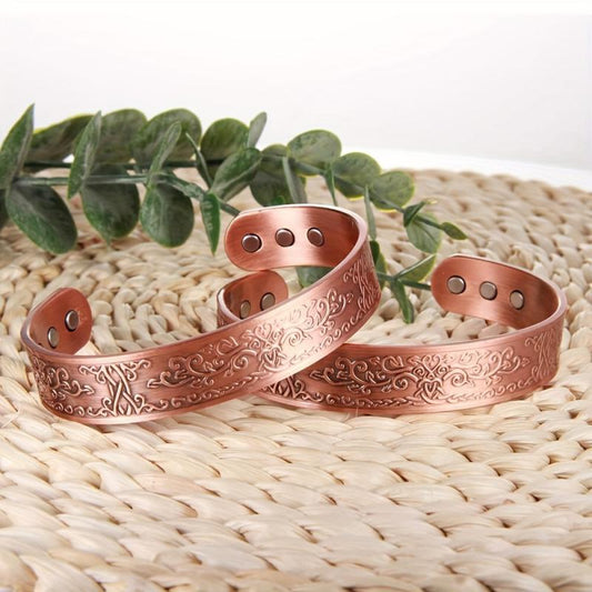 Men's Copper Magnetic Bracelet with 3500 Gauss Magnets