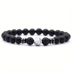 Frosted Stone Stretch Bead Bracelet Energy Yoga Meditation Bangle