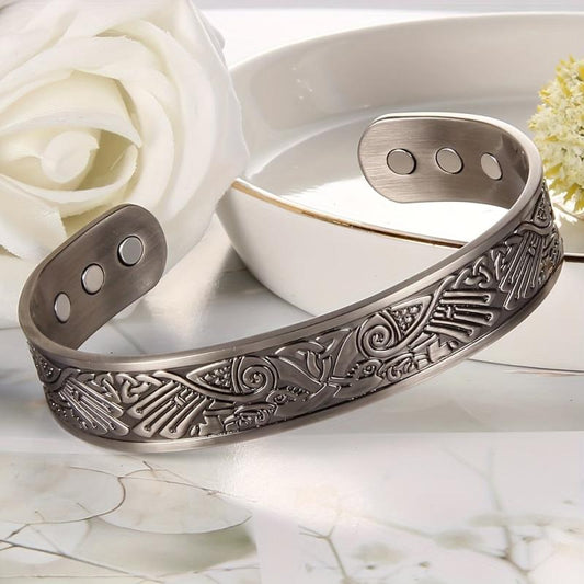 Magnetic Copper Bracelet Cuff for Men with Pure Copper Bangle