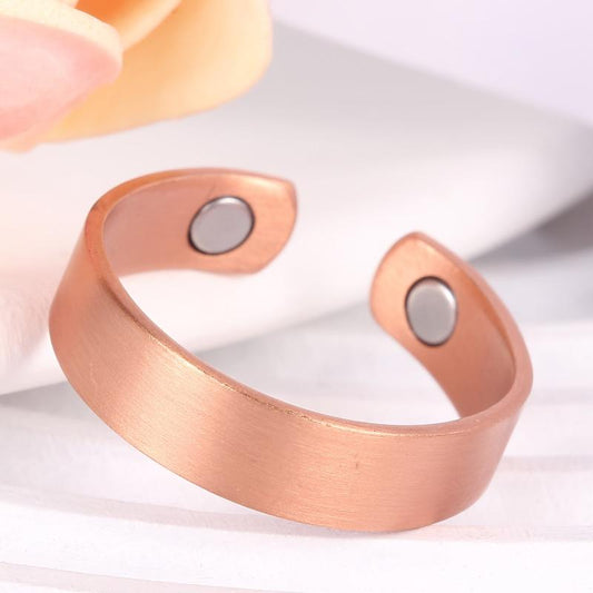 Adjustable Magnetic Copper Rings for Men Women, 2pcs Set