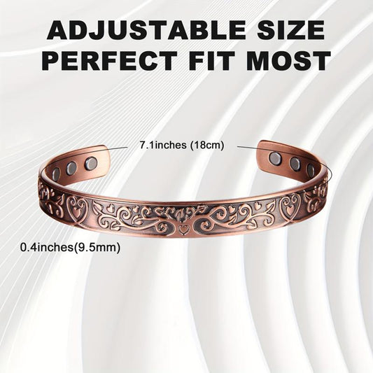 Tree Of Love Copper Magnetic Cuff Bangle For Men Women