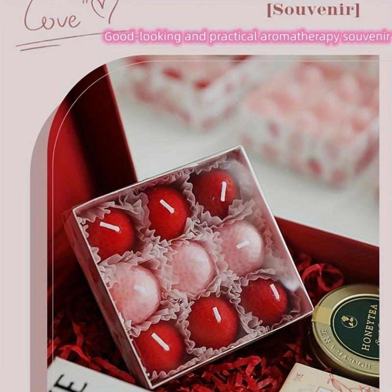 Strawberry Aromatherapy Candle Gift Set - Home Decoration & Room De