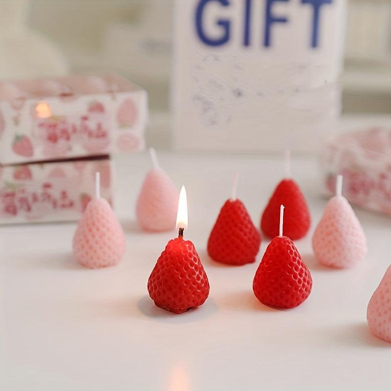 Strawberry Aromatherapy Candle Gift Set - Home Decoration & Room De