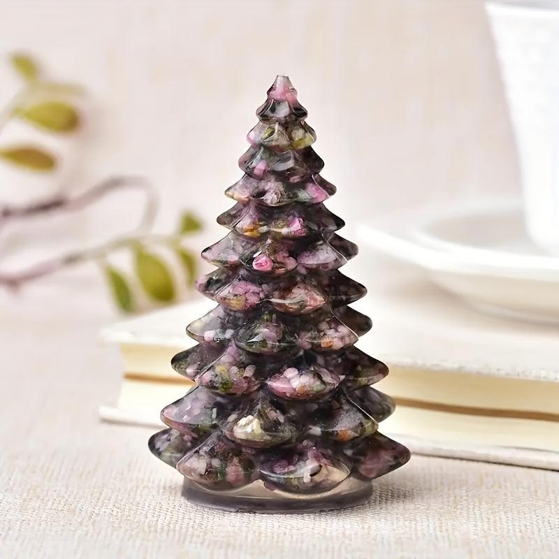 Luck Tree Ornaments Resin Gemstone Christmas Trees Home Decoration