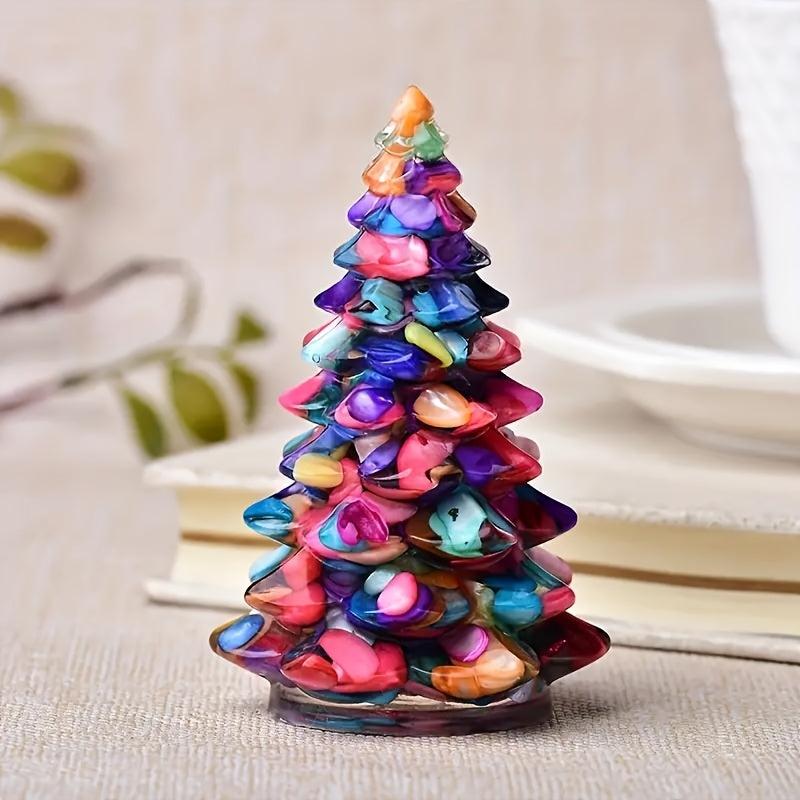 Luck Tree Ornaments Resin Gemstone Christmas Trees Home Decoration